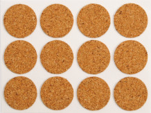 SELF-ADHESIVE CORK PADS 28MM 12PCS 74804 VOREL