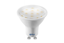 LED spuldze A-G, SMD 2835, GU10, 3000K, 4W, 350 Lm, 120°, Balta LD-NGU10P-4W GTV