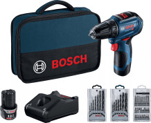 Akumulatora urbjmašīna/skrūvgriezis GSR 12V-30 12V (2x2.0Ah + piederumi) 06019G9001 BOSCH