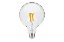 LED ŠVIESOS ŠALTINIS, FILAMENTAS, AG, G125, 4000K, E27, 8.0W, AC220-240V, 360°, 880lm, 70mA