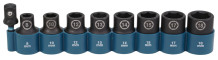 Spēka patrona komplekts 9 izmēru 1/2''x 38mm (8, 10, 11, 12, 13, 14, 15, 16, 17, 18mm) +Patronas adapters 1/2" x50mm, E-16645 MAKITA