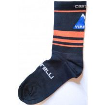 Zeķes VIRSOTNE 13cm, izmērs: XXL, Dark Orange/Black, 5002221464147 CASTELLI