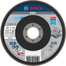 Mazām leņķa slīpmašīnām PRO X571 VĒDEKĻVEIDA DISKS, 2608607320 BOSCH