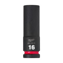 SHOCKWAVE™ IMPACT DUTY TRIECIENIZTURĪGAS UZGRIEŽŅU MUCIŅAS, 16 MM 1/2" IMPACT SOCKET DEEP - 1PC, 4932480334 MILWAUKEE