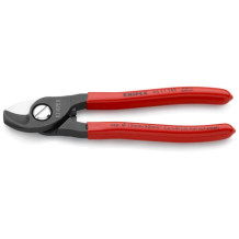 CABLE SHEARS BURNISHED, HANDLES PLASTIC COATED, 9511165SB KNIPEX