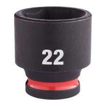 SHOCKWAVE™ IMPACT DUTY TRIECIENIZTURĪGAS UZGRIEŽŅU MUCIŅAS, 22 MM 3/8" IMPACT SOCKET STD - 1 PC, 4932480279 MILWAUKEE