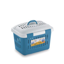 Transport cage Midi Gulliver 45x33x33cm white/blue 2196181 STEFANPLAST