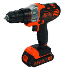 18V 1 Gear Drill Driver, 2x 1.5Ah Battery & 400mA Charger  BCD001C2-QW BLACK DECKER