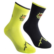 Zeķes FOR YOUR MOUNTAIN Socks, izmērs: L, Black/Neon, 8020647053940 LA SPORTIVA