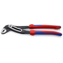 ALLIGATOR® WATER PUMP PLIERS BLACK ATRAMENTIZED, HEAD POLISHED, HANDLES WITH MULTI-COMPONENT GRIPS, WITH INTEGRATED TETHER ATTACHMENT POINT, 8802300TBK KNIPEX