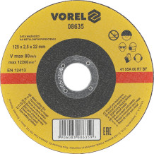 METAL CUTTING DISC 125x2.5x22MM 08635 VOREL