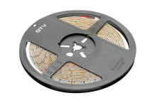 LED juostelė Blykstė 2835MW, 600 LED, 7,6W/m, 8mm, 5m, 12V, LD-2835MW-600-20-ZB GTV