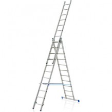 Трехсекционная лестница VHR PRO 3x13 ступенек, алюминий, 8,2м ELKOP