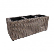 Ящик для цветов WICKER 48 x 18 x 18 см темно-коричневый 35182 HOME4YOU