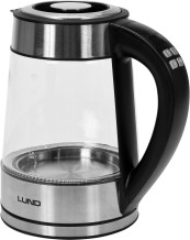 EL. GLASS KETTLE, LED 1,7L TEMP.CONTROL 68173 LUND