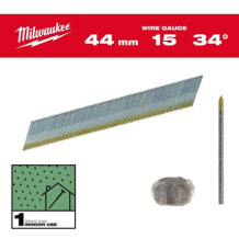 APDARES NAGLAS, 15G, 34°, D GALVIŅA, 15G / 34° / 44 MM / G / SC1 - 2.500 PC, 4932492576 MILWAUKEE