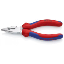 NEEDLE-NOSE COMBINATION PLIERS CHROME PLATED, HANDLES WITH MULTI-COMPONENT GRIPS, 0825145SB KNIPEX