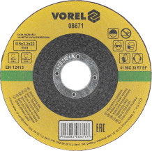 STONE CUTTING DISC 115x3.2x22MM 08671 VOREL