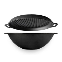 Kazans čuguna 8 L ar vāks-Panna grill WOK ТМ 360mm BC-W36-3 BRIZOLL