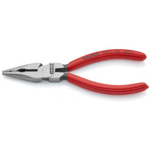 NEEDLE-NOSE COMBINATION PLIERS BLACK ATRAMENTIZED, HEAD POLISHED, HANDLES PLASTIC COATED, 0821145SB KNIPEX