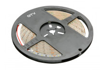 LED lente FLASH 2835, 300 LED, 5m Rullis, 11W/M, 850lm/M, 12V, 60LED/M, 4000K Neitrāli Balta, IP65, Cut 5cm LD-2835-300-65-NE4N GTV