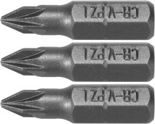 SCREWDRIVER BITS 1/4 25MM PZ1 3 PCS 65470 STHOR