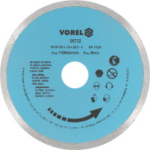 DIAMOND BLADE, CONTINOUS RIM 125MM 08732 VOREL