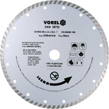 DIAMOND BLADE, TURBO 230MM 08755 VOREL