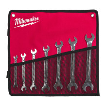 DIVPUSĒJO UZGRIEŽŅU ATSLĒGU KOMPLEKTI, DOUBLE OPEN END SPANNER SET - 7 PC, 4932492713 MILWAUKEE