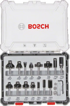 Frezų rinkinys (15 vnt.) 1/4" 2607017473 BOSCH