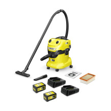 AKUMULATORA PUTEKĻSŪCĒJS SLAPJAI UN SAUSAI UZKOPŠANAI WD 4-18 DUAL BATTERY SET V-20/22 1.628-601.0 KARCHER