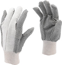 GARDENING GLOVES, PVC DOTS 10" 74100 FLO