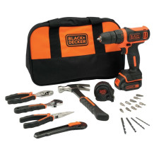 10.8V drill driver pl HT and acc in sbag BDCDD12HTSA-QW BLACK DECKER