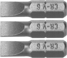 SCREWDRIVER BITS 1/4 25MM, 6MM 3 PCS 65482 STHOR