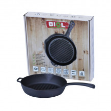 Čuguna panna GRILL ar lieto rokturi 260 x 55 mm BL1126 BIOL