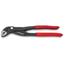 COBRA®...MATIC WATER PUMP PLIERS GREY ATRAMENTIZED, HEAD POLISHED, HANDLES WITH NON-SLIP PLASTIC COATING, 8711250SB KNIPEX