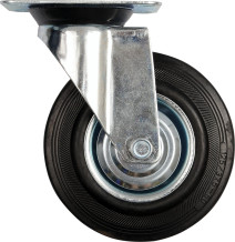 SWIVEL CASTER W. BLACK RUBBER 75MM 87311 VOREL