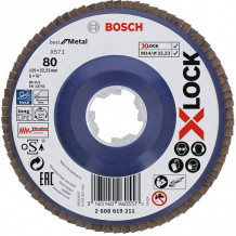 X-LOCK kroonlehine lihvketas X571 125mm, K80 2608619211 BOSCH