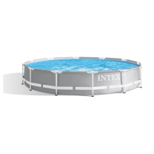 Bassein 126712GN, 366 x 76cm, Intex Frame Pool Set Prism Rondo (hall/sinine, kassettfiltrisüsteem 28604GS)