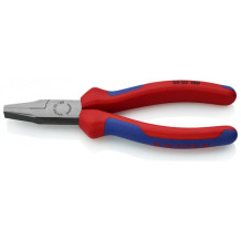 FLAT NOSE PLIERS BLACK ATRAMENTIZED, HEAD POLISHED, HANDLES WITH MULTI-COMPONENT GRIPS, 2002140SB KNIPEX