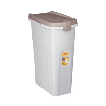 Trauks ar riteņiem mājdzīvnieku barības uzglabāšanai 15kg 40L 45x27x61cm balts/gaiši pelēks 2198501 STEFANPLAST