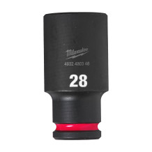 SHOCKWAVE™ IMPACT DUTY TRIECIENIZTURĪGAS UZGRIEŽŅU MUCIŅAS, 28 MM 1/2" IMPACT SOCKET DEEP - 1PC, 4932480346 MILWAUKEE