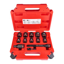 ½″ SHOCKWAVE™ IMPACT DUTY POROLONA IELIKTŅI, 1/2" IMPACT SOCKET SET STD-13PC, 4932480456 MILWAUKEE