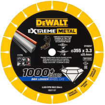 Dimanta griezējdisks, segmentu, METAL 355x3,3x25,4mm, DT40257-QZ DEWALT