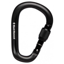 Karabīne PEARLOCK SCREWGATE CARABINER, Black, 0793661479970 BLACK DIAMOND