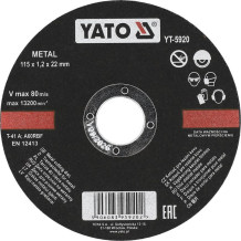 Metāla Disks 115X1.2X22mm YT-5920 YATO