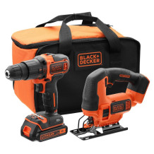 Отвертка и лобзик 18В в мягком чехле BCK22S1S-QW BLACK DECKER