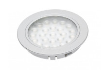 Įleidžiamas LED šviestuvas Alvaro, 12V DC, 1,7W, 24 SMD3528, šaltai baltas, 2m laidas su miniAMP (2 varžtai