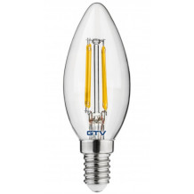 LED-pirn, FILAMENT, AG, C35, 4000K, E14, 4,0W, AC220-240V, 360°, 420lm, 44mA