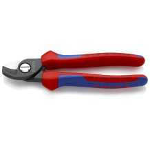 CABLE SHEARS BURNISHED, HANDLES WITH MULTI-COMPONENT GRIPS, 9512165SB KNIPEX